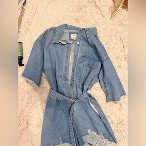 Denim Blue Women's Romper